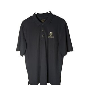 Greg Norman Collection Black Polo Shirt with Somerset Logo
